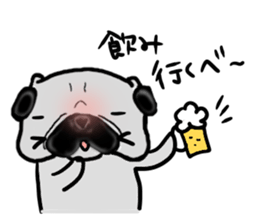 miyagiken pug sticker #10650940