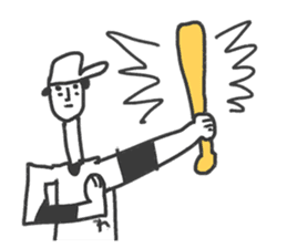 Go for it! Baseball players & Chia sticker #10651924