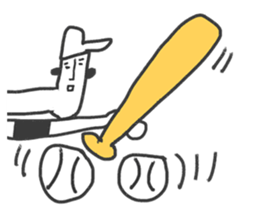 Go for it! Baseball players & Chia sticker #10651942