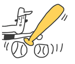 Go for it! Baseball players & Chia sticker #10651942