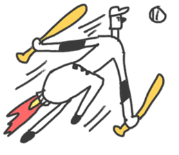 Go for it! Baseball players & Chia sticker #10651946