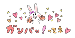 love cute rabbit Balloon sticker #10652255