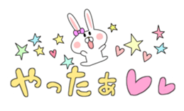 love cute rabbit Balloon sticker #10652256