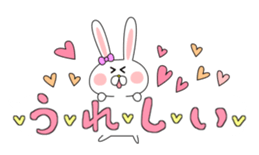 love cute rabbit Balloon sticker #10652259