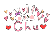 love cute rabbit Balloon sticker #10652273