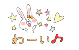 love cute rabbit Balloon sticker #10652275