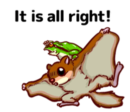 A flying squirrel flies! sticker #10654795