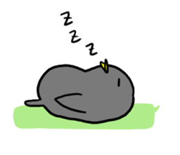 The bird which is idle with a balloon sticker #10655175