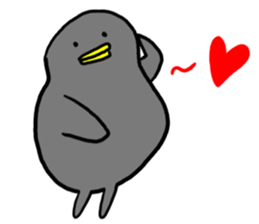 The bird which is idle with a balloon sticker #10655197