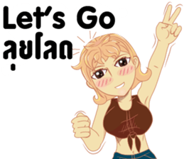 Cartoon lady sexy Isan sticker #10655264