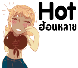Cartoon lady sexy Isan sticker #10655268