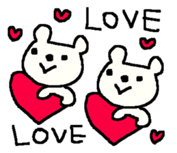 English cute LOVE bear2. sticker #10655477