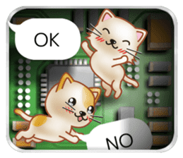 A Cat Waiting in The Back of The Screen sticker #10656800