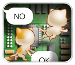 A Cat Waiting in The Back of The Screen sticker #10656801