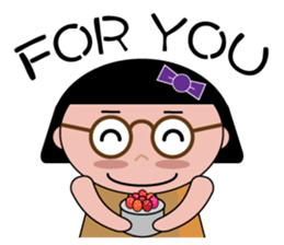 The girl with the hair of watermelon sticker #10656878