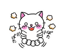 White cat's basic set sticker #10657590