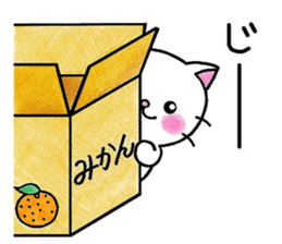 White cat's basic set sticker #10657597