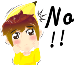 Cartoon kid fruit language Thai/eng sticker #10658202