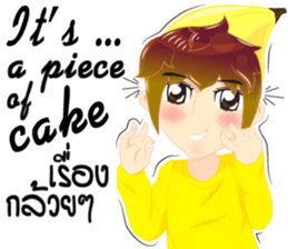 Cartoon kid fruit language Thai/eng sticker #10658207
