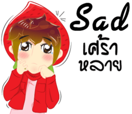 Cartoon kid fruit language Thai/eng sticker #10658220