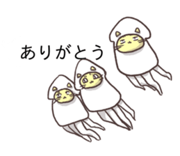 Balloon squid Cat sticker #10658480