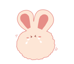 Pink cotton bun sticker #10659040