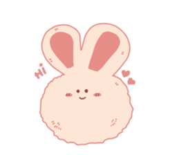 Pink cotton bun sticker #10659041
