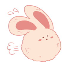 Pink cotton bun sticker #10659045