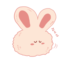 Pink cotton bun sticker #10659046