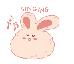 Pink cotton bun sticker #10659047