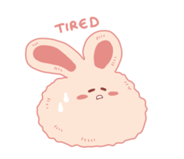 Pink cotton bun sticker #10659048