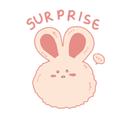 Pink cotton bun sticker #10659050