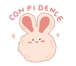 Pink cotton bun sticker #10659052