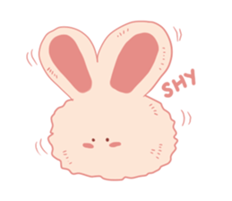 Pink cotton bun sticker #10659053