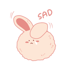 Pink cotton bun sticker #10659054