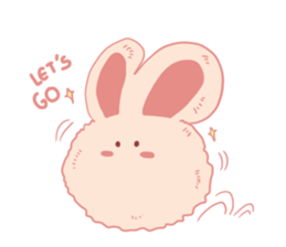 Pink cotton bun sticker #10659055