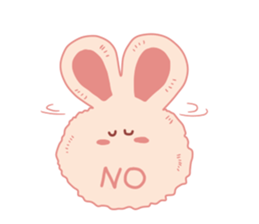 Pink cotton bun sticker #10659056