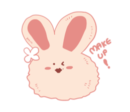 Pink cotton bun sticker #10659058