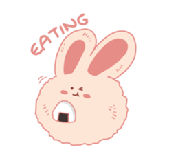 Pink cotton bun sticker #10659059