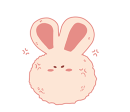 Pink cotton bun sticker #10659060