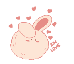 Pink cotton bun sticker #10659062