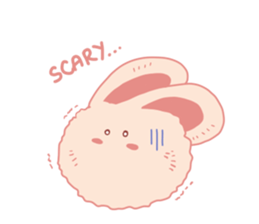 Pink cotton bun sticker #10659063