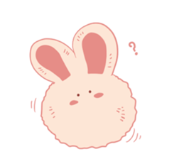 Pink cotton bun sticker #10659064