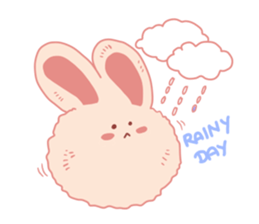 Pink cotton bun sticker #10659066