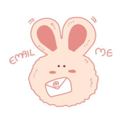 Pink cotton bun sticker #10659068