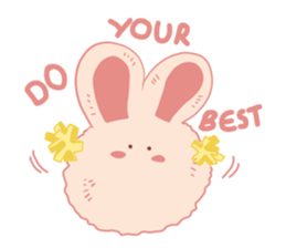 Pink cotton bun sticker #10659070