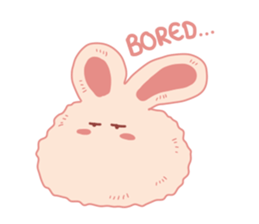 Pink cotton bun sticker #10659071