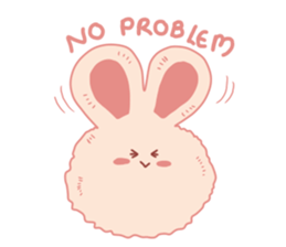 Pink cotton bun sticker #10659072