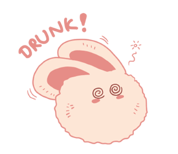 Pink cotton bun sticker #10659073