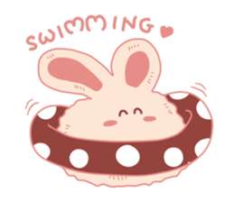 Pink cotton bun sticker #10659075